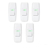 Confezione da 5 interruttori con cavo a 2 pin, stile impulso, 250 V, 10 A, per lampada da scrivania, lampada da letto, lampada da terra e piccoli elettrodomestici, controllo della linea elettrica