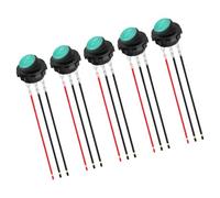 Confezione Da 5 Interruttori Rotondi Da 12 V 20 A Con LED In Plastica A Filo Facile Installazione E Interruttori LED Con Funzionamento Notturno