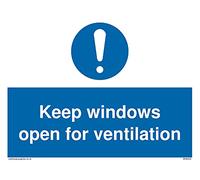 Confezione da 5 - Keep windows open for ventilation Sign - 200 x 150 mm - A5L
