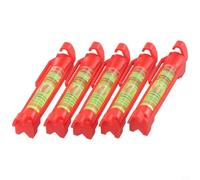 Confezione da 5 livelle da appendere con bolla orizzontale per livellare, 75 x 12,5 mm, strumento di livellamento in plastica per costruzione, topografia, pavimentazione, allineamento scaffali