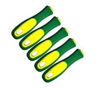 Confezione da 5 maniglie rettangolari ergonomiche per lime piatte e semicircolari, in metallo, accessori di ricambio
