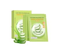 Confezione da 5 maschere idratanti all'aloe vera, con acido ialuronico, per idratare, lenire, calmare, prendersi cura del sole, per la cura quotidiana della pelle secca, grassa e sensibile