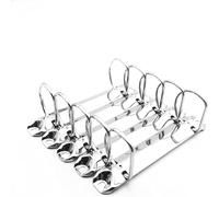 Confezione da 5 meccanismi con 2 anelli a D, lunghezza 123 mm, dorsi per rilegatura superiore, kit di ricambio per raccoglitori ad anelli in metallo, per cartelline e accessori (lega)