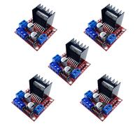 Confezione da 5 moduli L298N per controllo motore passo-passo DC Dual H-Bridge e modulo di azionamento per Arduino Smart Car Power compatibile con Arduino UNO Mega R3 Mega2560 (5)