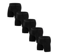 Confezione da 5 mutande da uomo aderenti, in cotone elasticizzato, boxer in tinta unita, comode e sportive, senza graffi, retrò, BK2, XL