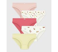 Confezione da 5 mutandine, in cotone, stampa frutta Multicolore 8 anni - 126 cm A righe