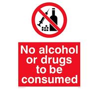 Confezione da 5 - No Alcohol Or Drugs To Be Consumed - 150 x 200 mm - A5P