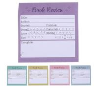 Confezione da 5 Note Adesive per Mini Registro Lettura | Carta, per Annotazioni e Citazioni, Non Danneggia le Pagine, Studio e Quaderno Recensioni Libri