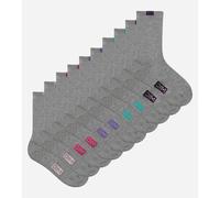 DIM Calzini Ecodim in Cotone con Tallone/Punte Rinforzate Donna x5, Grigio Chiaro, Taglia unica