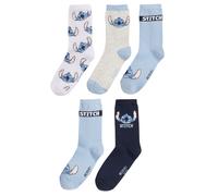 Confezione da 5 paia di calze Stitch Blu 23/26