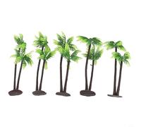 Confezione da 5 palme da cocco in miniatura per case delle bambole e piccoli giardini