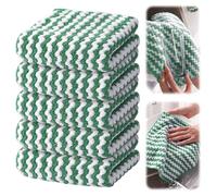 Confezione da 5 panni in microfibra, non abrasivi, riutilizzabili e lavabili, panni in microfibra per auto, stracci per pulire i piatti (verde, 30 x 30 cm)