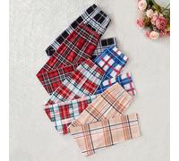 Confezione da 5 pantaloni casual a quadri per ragazzi, questo set di pantaloni è adatto per i ragazzi pre-adolescenti da indossare a casa per il tempo libero, può anche essere indossato come abbigliam
