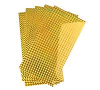 Confezione da 5 pellicole adesive olografiche per esche da pesca, prisma a nastro, per esche rigide, adesivi riflettenti fai da te, strumento per legare le mosche, oro come descritto