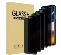 Confezione da 5 pellicole protettive per la privacy per iPhone 8 Plus/7 Plus, in vetro temperato anti-spia, antigraffio, durezza 9H, custodie compatibili, ad alta definizione