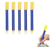 Confezione da 5 penne di controllo del denaro, per banconote false, in generale, per rilevare banconote false, per il riconoscimento di banconote false, per il riconoscimento di dollari americani