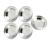 Confezione da 5 piatti multifunzione in acciaio inox 304, adatti per feste, picnic e pasti in famiglia, picnic e campeggio