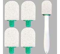 Confezione da 5 Pietra Pomice per WC Ceramica, con 1 manico, spazzola per la pulizia in pietra pomice, per bagno, cucina, piscina, macchie profonde