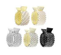 Confezione Da 5 Pinze, Fermagli Per Capelli Con Strass, Accessori Per Capelli Per Ragazze, Fermacoda Alta, Fermagli Per Accessori Per Capelli, Pinze Per Coda Di Cavallo