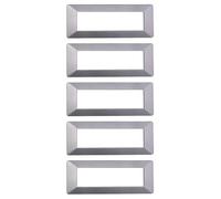 CONFEZIONE DA 5 PLACCHE IN TECNOPOLIMERO, COMPATIBILE CON VIMAR PLANA, 7 MODULI/POSTI, COLORE ARGENTO, ALTA QUALITA', DESIGN ELEGANTE E MODERNO, PER INTERRUTTORI/PRESE, SERIE CIVILE