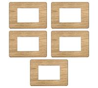 CONFEZIONE DA 5 PLACCHE SLIM IN TECNOPOLIMERO, COMPATIBILE CON BTICINO AXOLUTE AIR, 3 MODULI/POSTI, COLORE LEGNO SCURO, SOTTILE, ALTA QUALITA', DESIGN ELEGANTE E MODERNO, PER INTERRUTTORI/PRESE