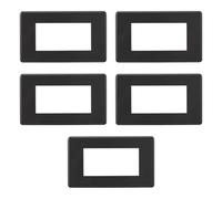 CONFEZIONE DA 5 PLACCHE SLIM IN TECNOPOLIMERO, COMPATIBILE CON BTICINO AXOLUTE AIR, 4 MODULI/POSTI, ACCIAIO SCURO, SOTTILE, ALTA QUALITA', DESIGN ELEGANTE E MODERNO, PER INTERRUTTORI/PRESE