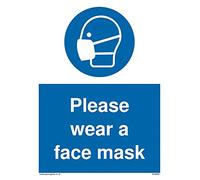 Confezione da 5 - Please wear a face mask Sign - 150 x 200 mm - A5P
