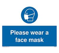 Confezione da 5 - Please wear a face mask Sign - 200 x 150 mm - A5L