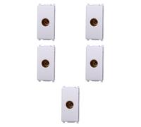 Confezione da 5 prese antenna TV, Moduli Bianchi, Compatibile Con Vimar Plana, antenna, ethernet, TV, antenna, USB, schuko, Per Placche originali e compatibili