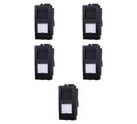 Confezione da 5 prese rete ethernet RJ45 CAT5E, modulo nero, Compatibile Con BTicino living, antenna, ethernet, TV, antenna, USB, schuko, Per Placche originali e compatibili