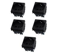 Confezione da 5 prese schuko 16A bivalente, Moduli neri, Compatibile Con Vimar Arke', antenna, ethernet, TV, antenna, USB, schuko, Per Placche originali e compatibili