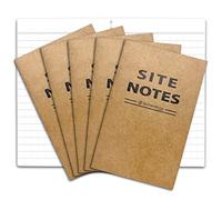 Confezione da 5 quaderni per note sul campo, ricarica per quaderni tascabili in pelle ricaricabile, portafoglio in pelle, note sul campo, ricarica universale di carta bianca cucita, 8,9 x 14,9 cm