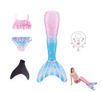 Confezione da 5 Ragazze Cosplay con Viene Fornito con Collana e Altri Accessori Costume Nuoto Bambina,N-110