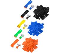 Confezione da 5 raschietti in plastica per vernice e 150 lame, strumento per rimuovere etichette adesive, per rimuovere graffi, raschietto, rimozione adesivi per gelo, adesivi, guarnizioni e vernici