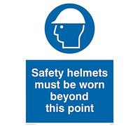 Confezione da 5 - Safety Helmets Must Be Worn Beyond This Point - 150 x 200 mm - A5P
