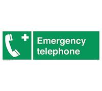 Confezione da 5 - Segnale telefonico di emergenza - 300 x 100 mm - L31