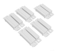 Confezione da 5 sensori magnetici per porta cablati in ABS per porte in legno, commutabile normalmente aperto/chiuso, campo di rilevamento 15-20 mm, facile montaggio a vite per impianti di allarme (A)