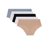 DIM Boxer Les Pockets Ecodim in Cotone Soft Touch Donna x5, Nero/Skin/Bianco/Grigio/Bianco, L