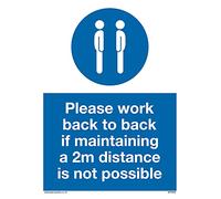 Confezione da 5 - Si prega di lavorare back to back if keeping 2m distance is not possible with obbligatory symbol Sign -