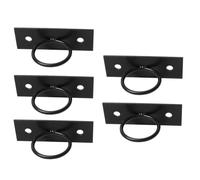 Confezione da 5 staffe decorative nere in corda per recinzioni, scale, rampe e soffitti, resistenti ed eleganti, ganci da parete per la casa e il giardino