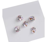 Confezione da 5 strass 3D trasparenti per unghie, nail art, strass per donne