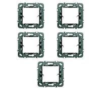 CONFEZIONE DA 5 SUPPORTI A 2 MODULI, PER CASSETTA SCATOLA TONDA 502, PER PLACCA A 2 POSTI, COMPATIBILE CON VIMAR PLANA, SERIE STARLIGHT, SERIE CIVILE, MASCHERINA