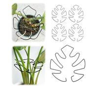 Confezione da 5 supporti per steli per piante, supporto per stabilizzatore Monstera, design unico per piante rampicanti, set di morsetti in bambù a guscio di tartaruga, supporto per piante per una