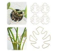 Confezione da 5 supporti per steli per piante, supporto per stabilizzatore Monstera, design unico per piante rampicanti, set di morsetti in bambù a guscio di tartaruga, supporto per piante per una