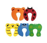 Confezione da 5 tappi per porta del bambino, morbide protezioni per le dita dei cartoni animati, impediscono lesioni da pizzicare, bambini di rimanere bloccati nella stanza, 5 colori