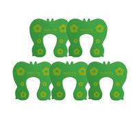 Confezione da 5 tappi per porta del bambino, morbidi protezioni per le dita dei cartoni animati, impediscono lesioni da pizzicare, bambini o animali domestici di rimanere bloccati nella stanza, verde