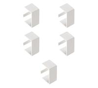 Confezione da 5, Tappo di chiusura, terminale, per minicanalina 40x17mm, bianco, in PVC, tecnopolimero ad alta resistenza, mini canaline, canale per cavi elettrici, impianto elettrico