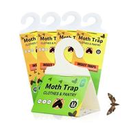 Confezione da 5 trappole per tarme adesive di alta qualità per la casa, efficaci trappole antitarme per armadi e tappeti, colla forte per catturare a lungo, soluzione per parassiti interni