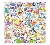 Confezione da 50 adesivi Pokémon in vinile, colorati Kawaii, per laptop, bottiglia d'acqua, valigia, skateboard, diario