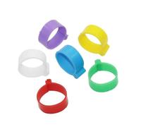 Confezione da 50 anelli per zampe di pollame, diametro interno 25 mm, per polli, anatre, oche, uccelli, anelli per zampe con chiusura a fibbia, attrezzature agricole,Rosso,25mm